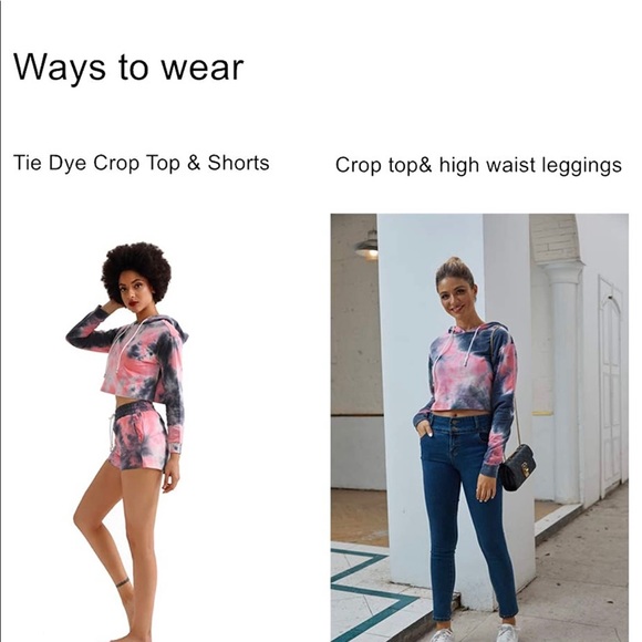 Cotton Tie Dye Short and Sweater Lounge Set - Picture 6 of 7